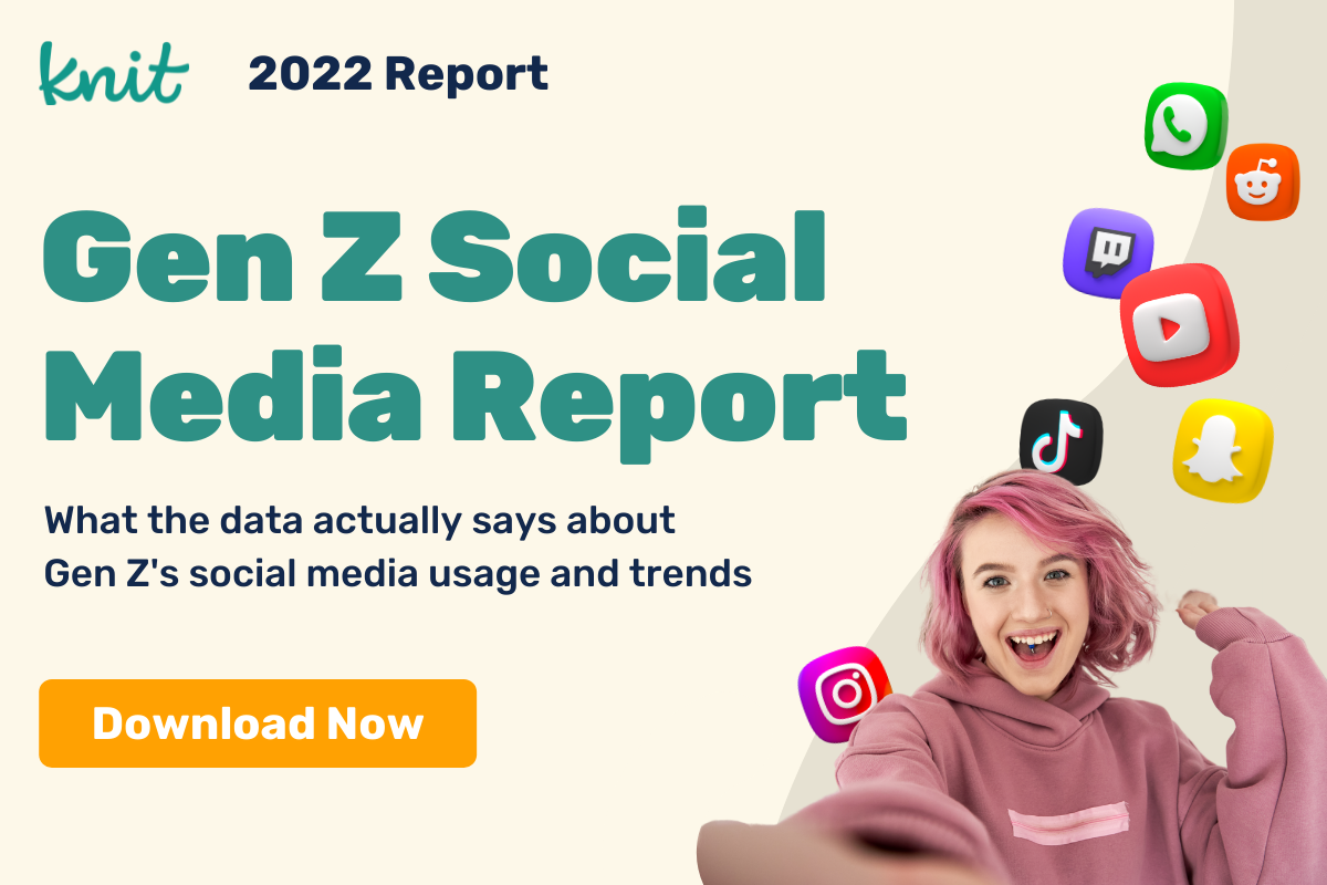 Knit Gen Z Social Media Report Email - Marketing Dive